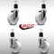 Service Caster 5'' SS Nylon Wheel Swivel 1-7/8'' Expanding Stem Caster Set 2 Brakes, 4PK SCC-SSEX20S514-NYS-2-TLB-2-178 - alternate 4